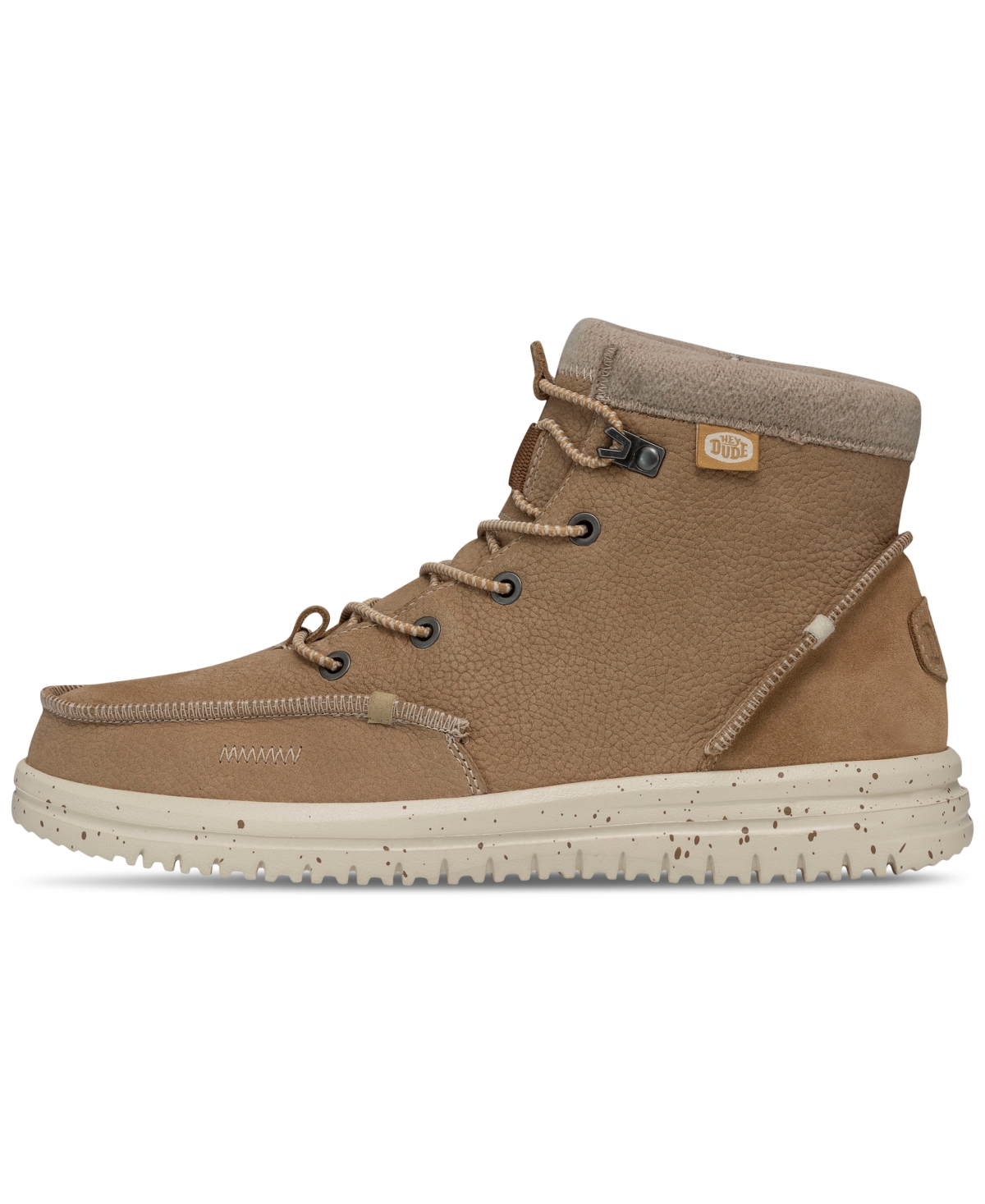 Shop Hey Dude Men's Bradley Leather Casual Boots From Finish Line In Wheat