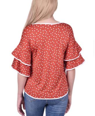 Petite Elbow Sleeve Double Sleeve Top