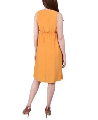 Petite Sleeveless Empire-Waist Dress