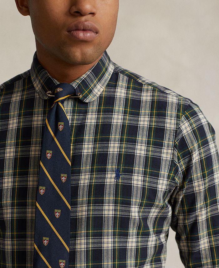 Polo Ralph Lauren Men's ClassicFit Plaid Oxford Shirt Macy's