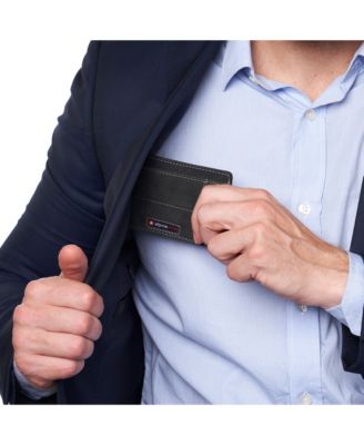 Men's Men RFID Safe Minimalist Front Pocket Wallet Leather Thin Card Case