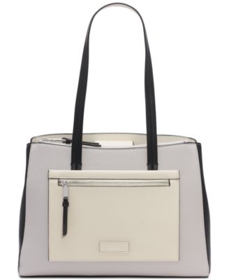  Calvin Klein Hadley Triple Compartment Tote,  Almond/Taupe/Cherub White/Dove : Clothing, Shoes & Jewelry