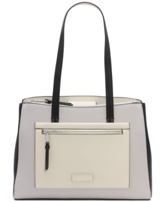 Anne Klein Large Color Blocked Canvas Tote