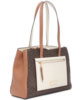 Hadley Signature Colorblocked Triple Compartment Tote