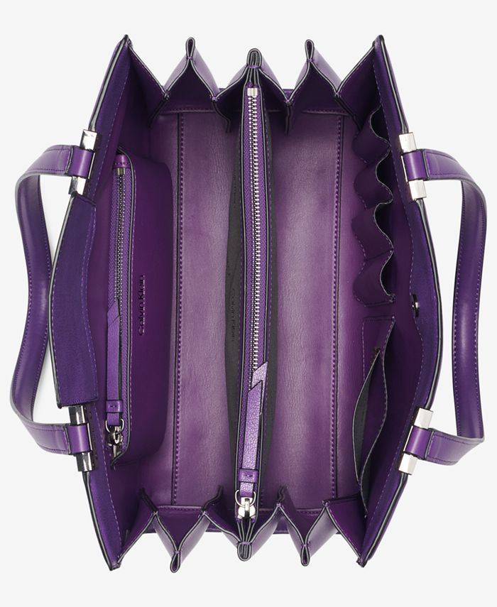 Calvin Klein Palm Triple Compartment Tote with Accordion Gusset