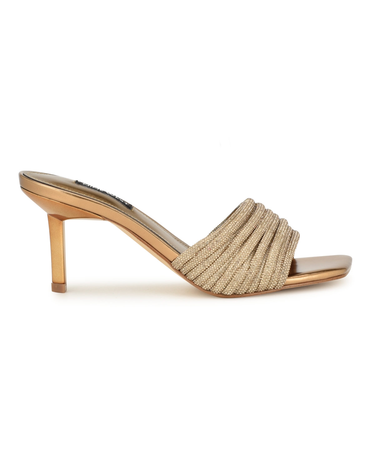 Nine West Women's Harbor Embellished Slip-On Dress Sandals - Gold