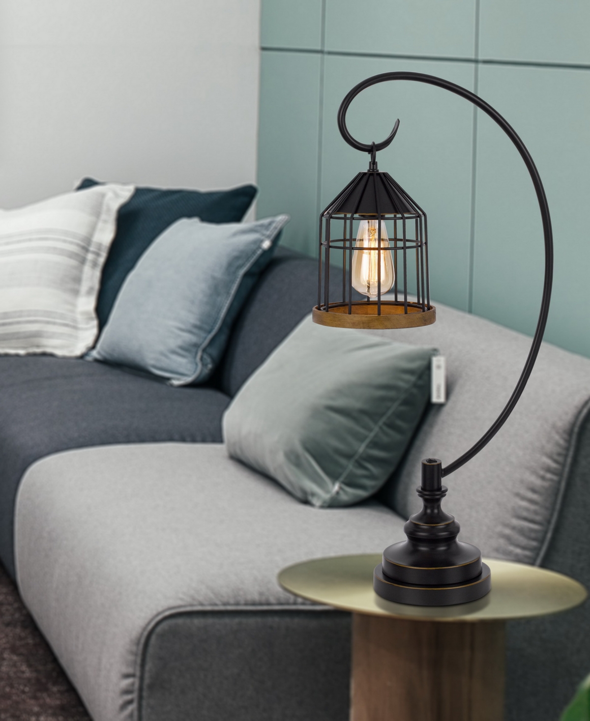 Shop Cal Lighting 30.5" Height Metal Table Lamp In Dark Bronze