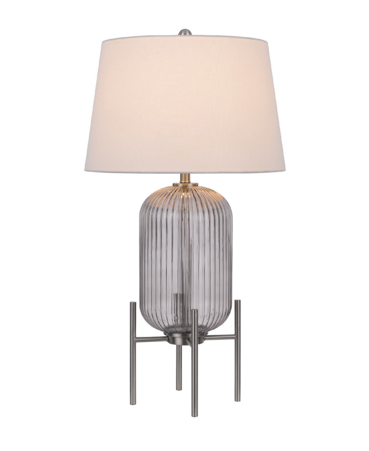 Shop Cal Lighting 32.5" Height Metal Table Lamp In Brushed Steel