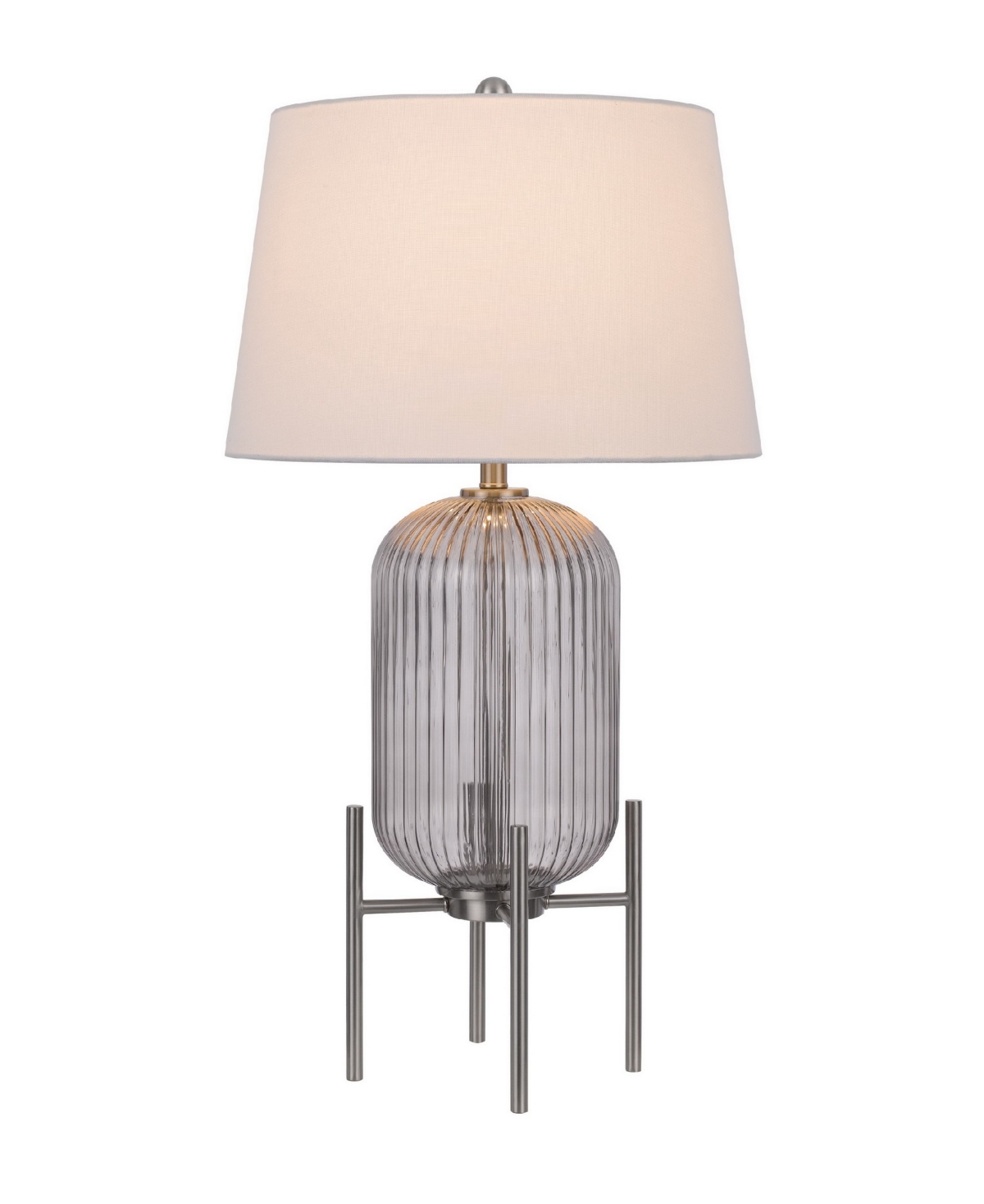 Cal Lighting 32.5" Height Metal Table Lamp In Brushed Steel