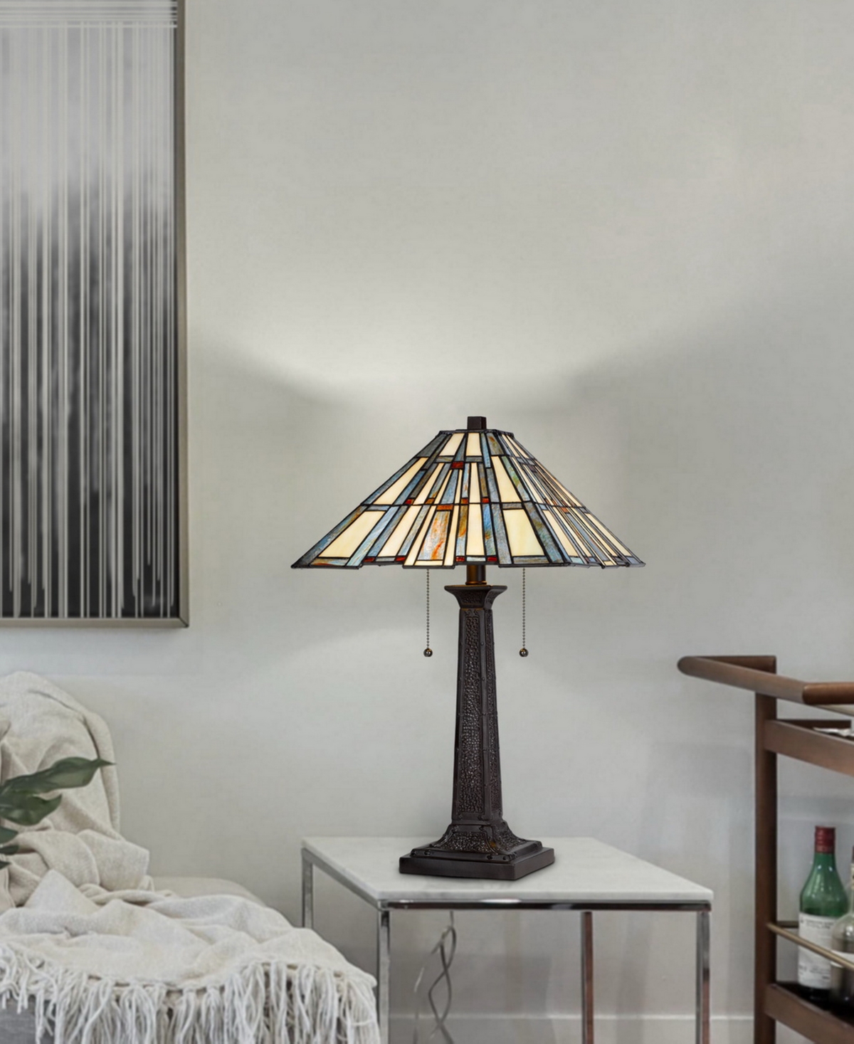Cal Lighting 23" Height Metal And Resin Table Lamp In Dark Bronze