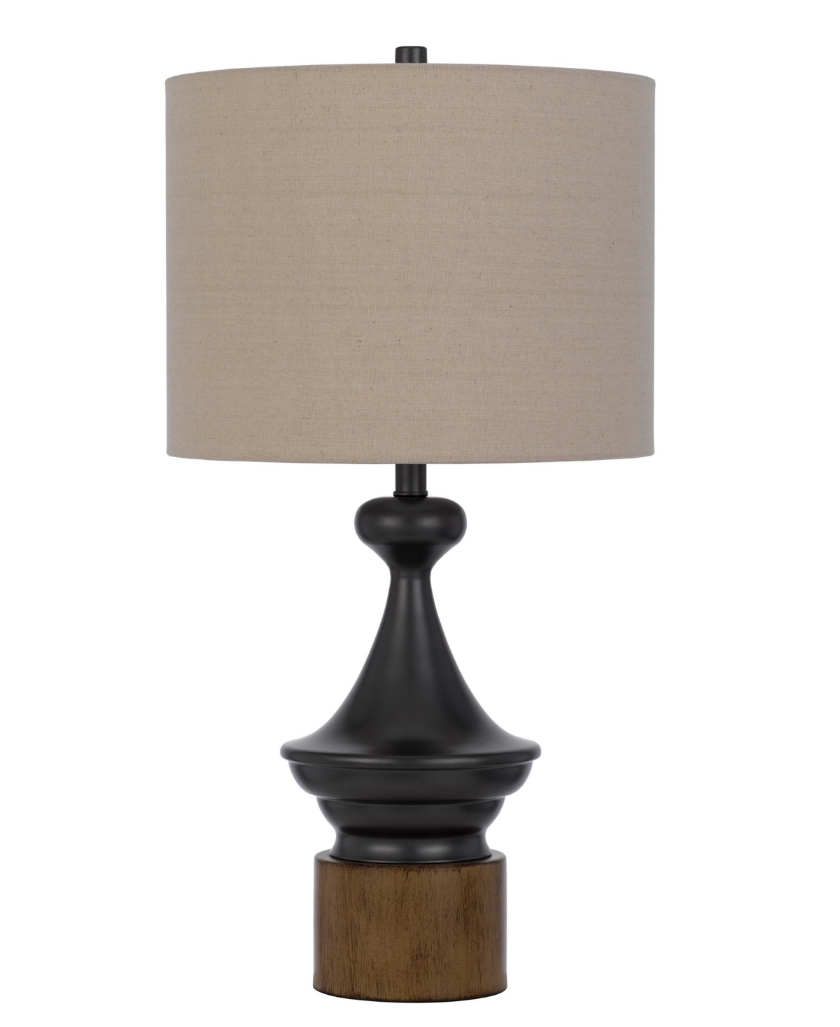 Cal Lighting 29.5" Height Metal And Wood Table Lamp In Black,wood