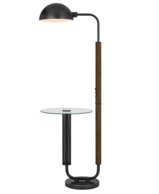 Keyser 63" Height Metal and Glass Floor Lamp