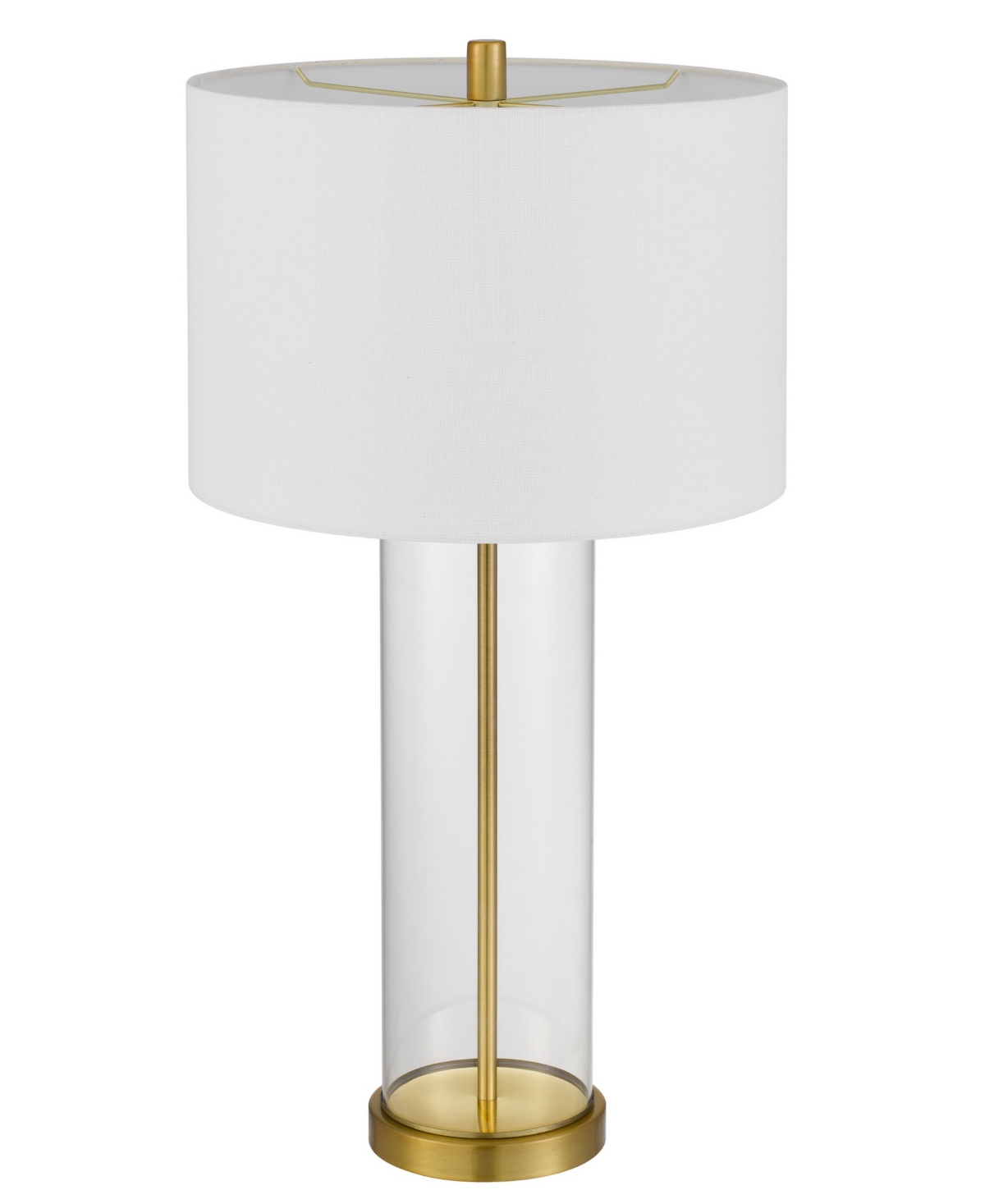 Cal Lighting Hookerton 29" Height Glass Table Lamp Set In Antique Brass