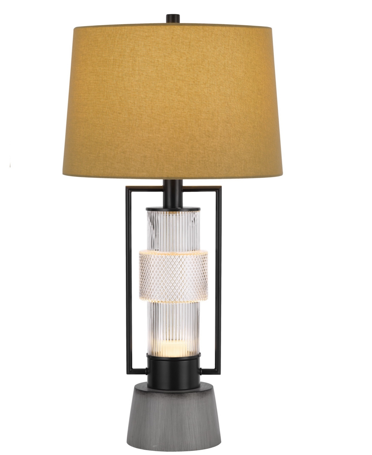 Shop Cal Lighting Vallda 31" Height Metal Table Lamp In Matte Black,cement