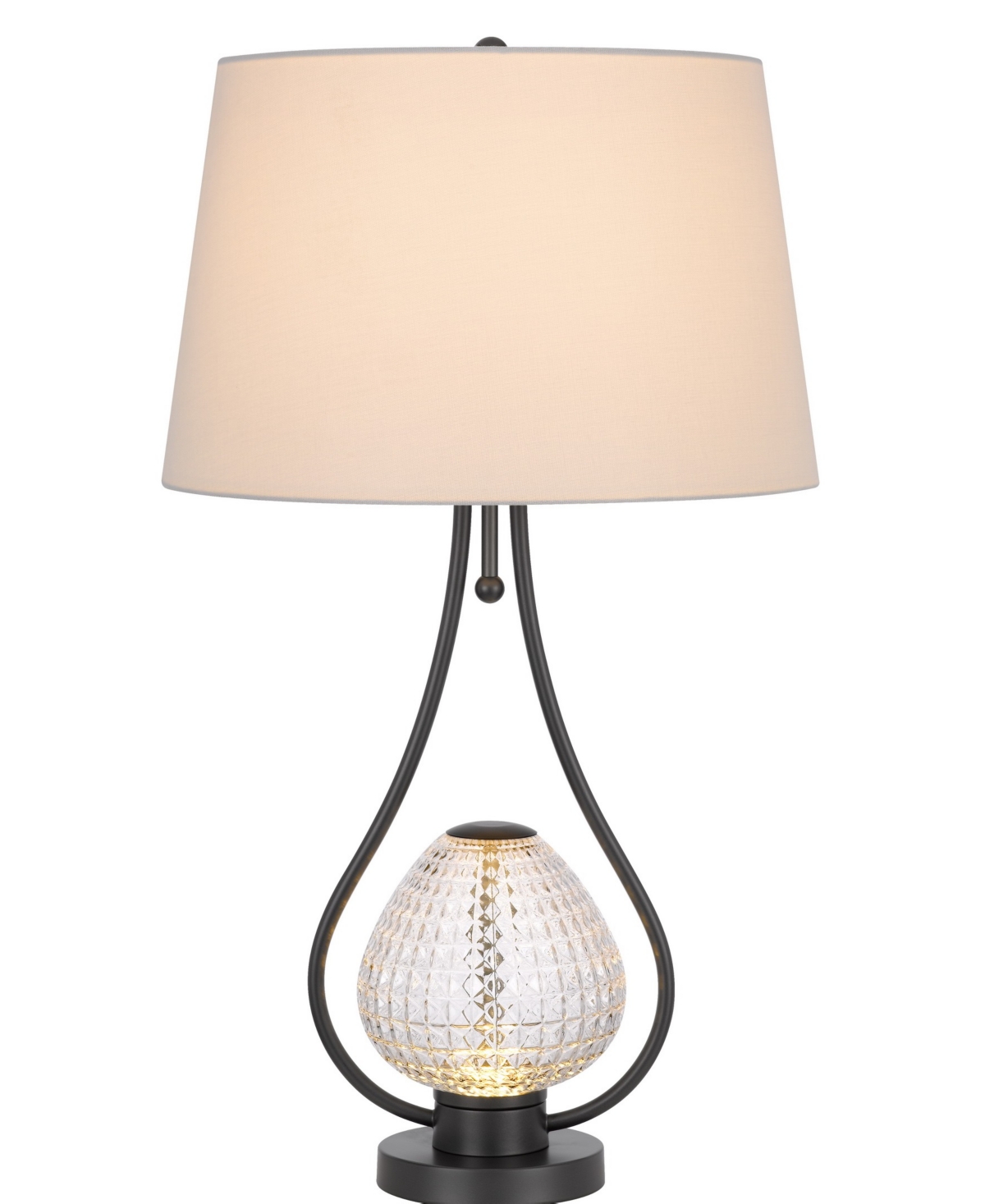 Cal Lighting Forssa 30" Height Metal Table Lamp In Charcoal Gray
