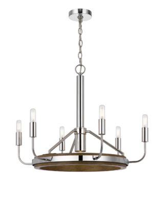 Saluda 6 Light 20" Height Metal Chandelier