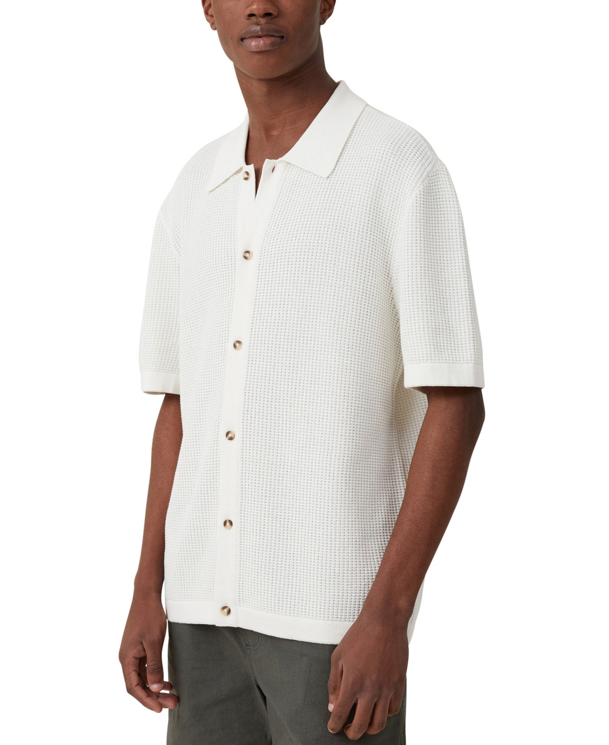 Cotton On Men's Pablo Short Sleeve Shirt In Vintage White