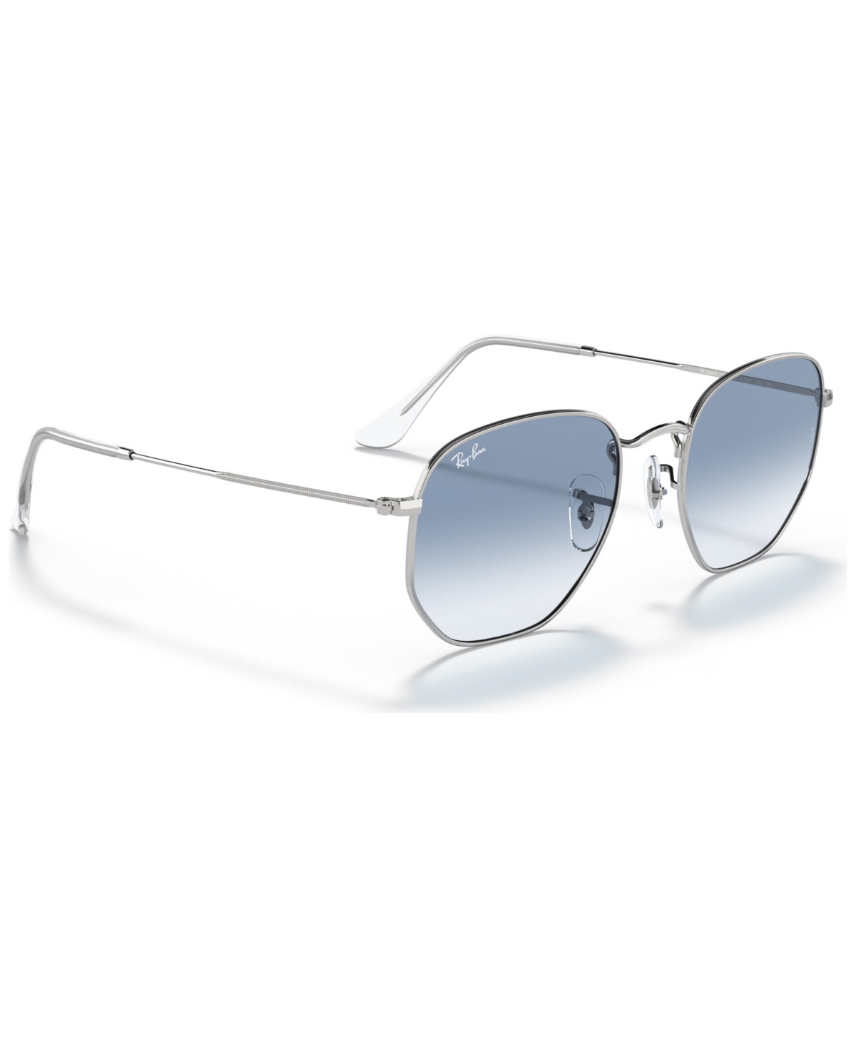 Ray Ban Unisex Hexagonal Sunglasses, Gradient Rb3548n In Silver