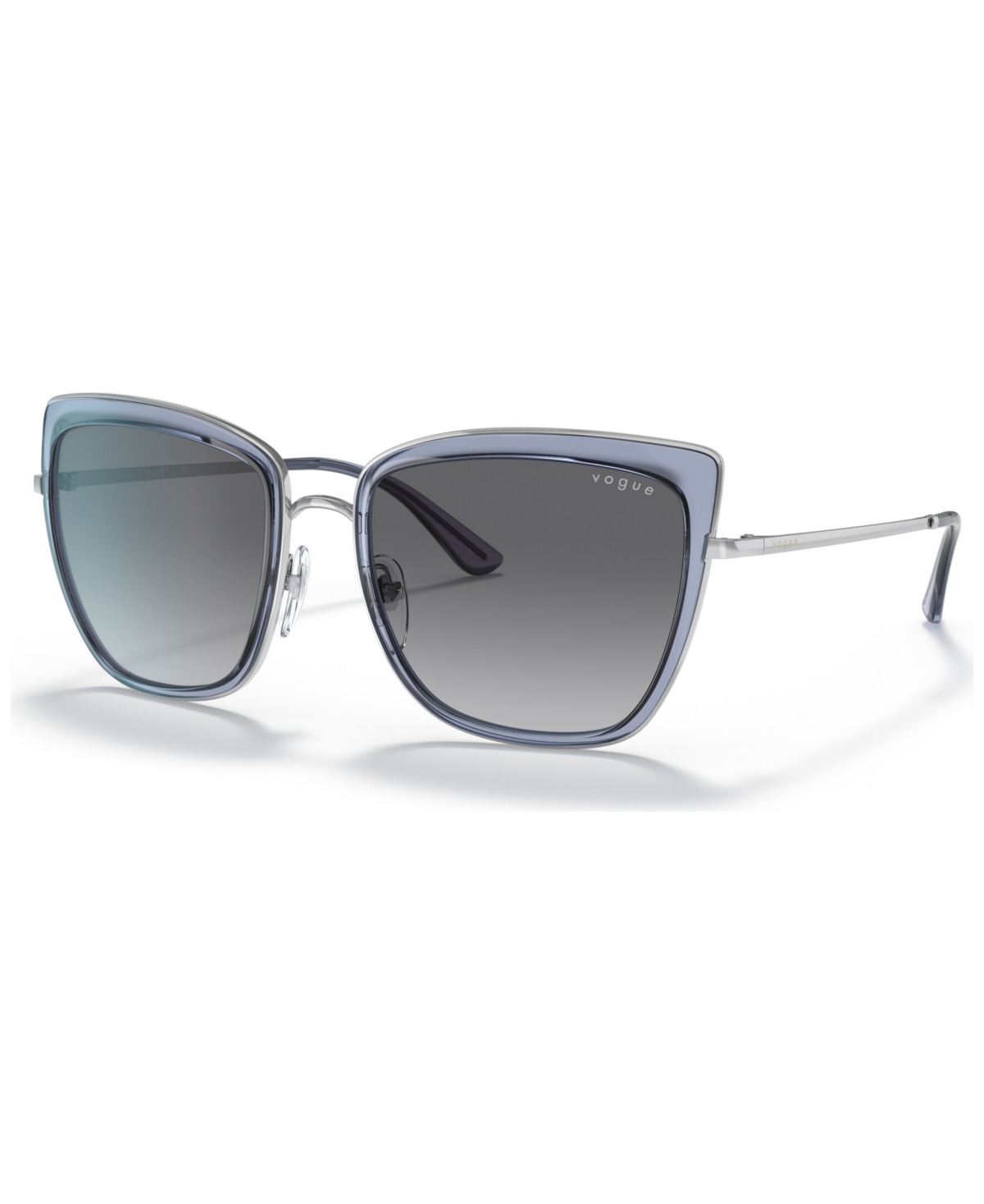 Vogue Eyewear Women's Sunglasses, Gradient Vo4223s In Silver,transparent Blue