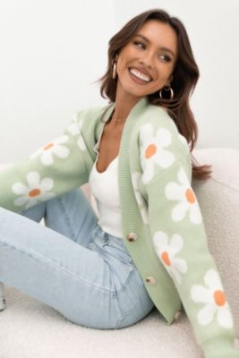 Womens Daisy Cardigan Sweater