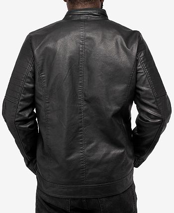 X Ray Men s Grainy Polyurethane Leather Moto Jacket Macy s
