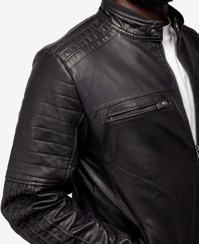 X-Ray Men's Grainy Polyurethane Leather Moto Jacket - Macy's