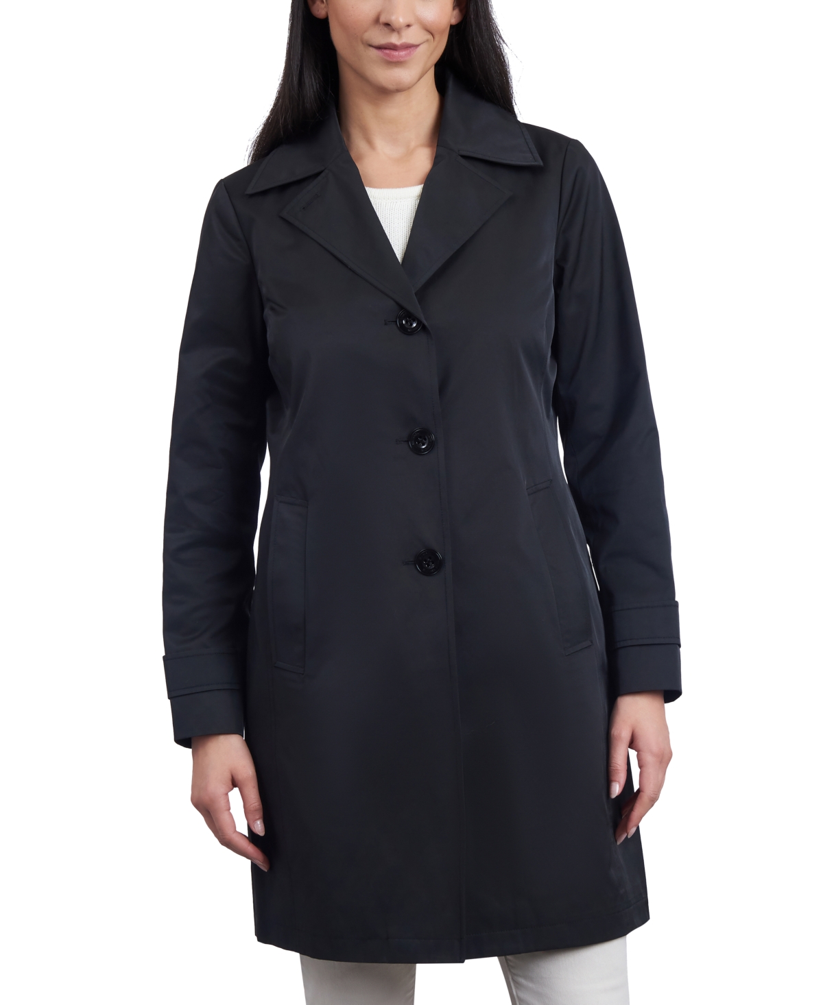 Michael Michael Kors Women's Petite Single-Breasted Reefer Trench Coat, Created for Macy's - Rosewater