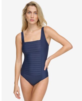 Pleated Front One-Piece Swimsuit - Ready-to-Wear 1ABC53