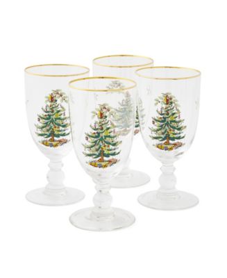 Spode Christmas Tree Goblets, Set of 4 - Macy's