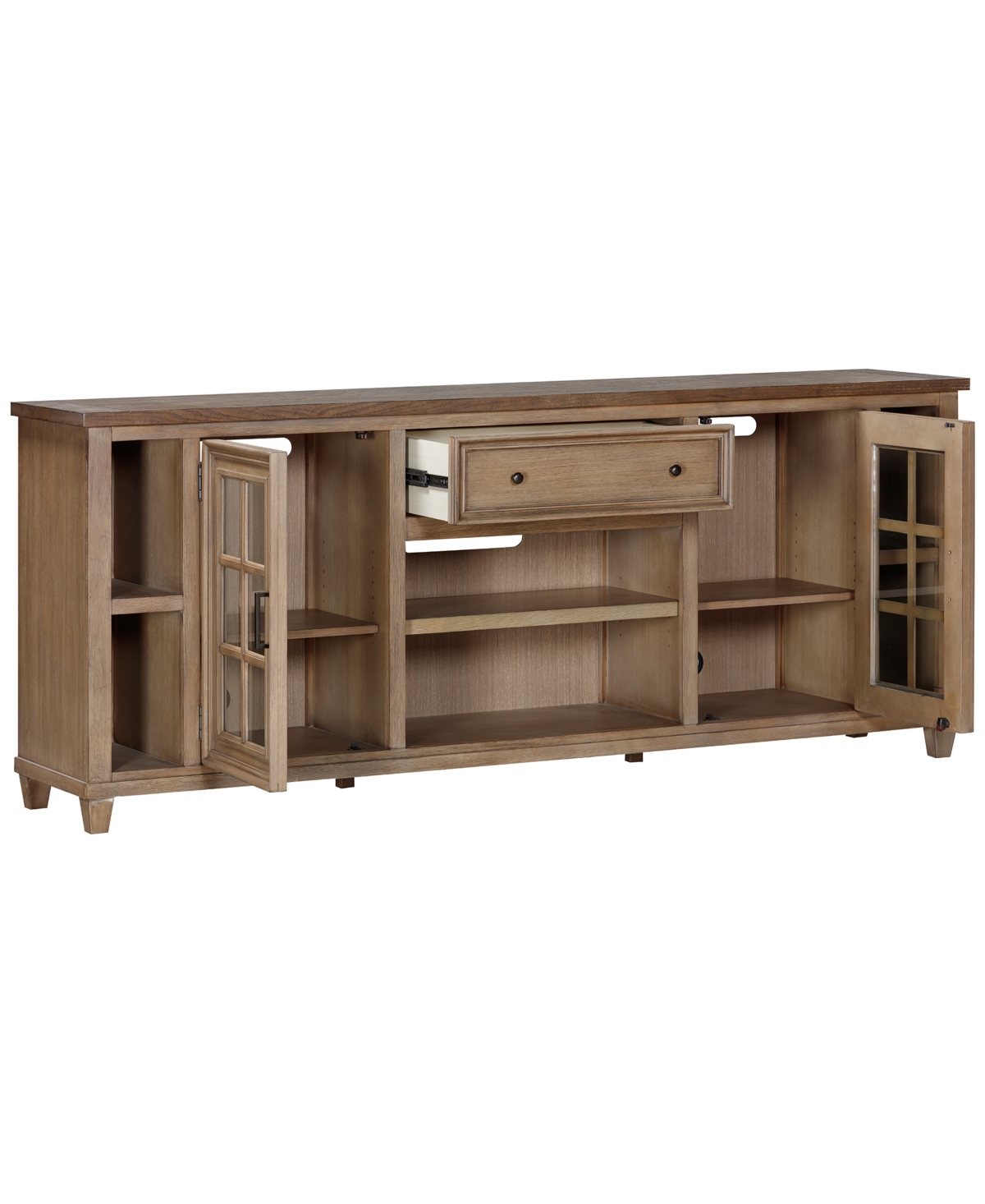 Shop Macy's 84" Dawnwood Tv Console In Wheat