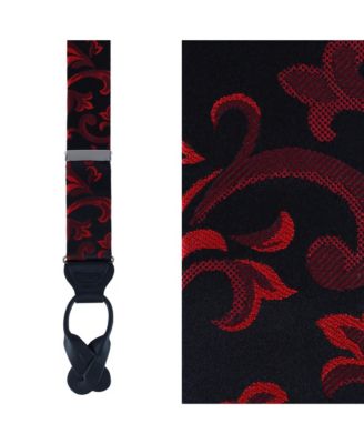 Men's Christian the Romantic Brocade Silk Button End Suspenders