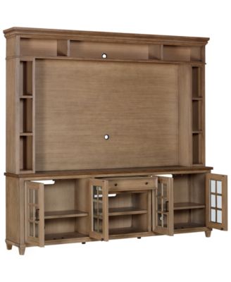 96" Dawnwood 2PC TV Console Set (96" Console and Hutch)