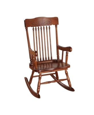 Simple Relax Wooden Youth Rocking Chair in Tobacco Finish - Macy's