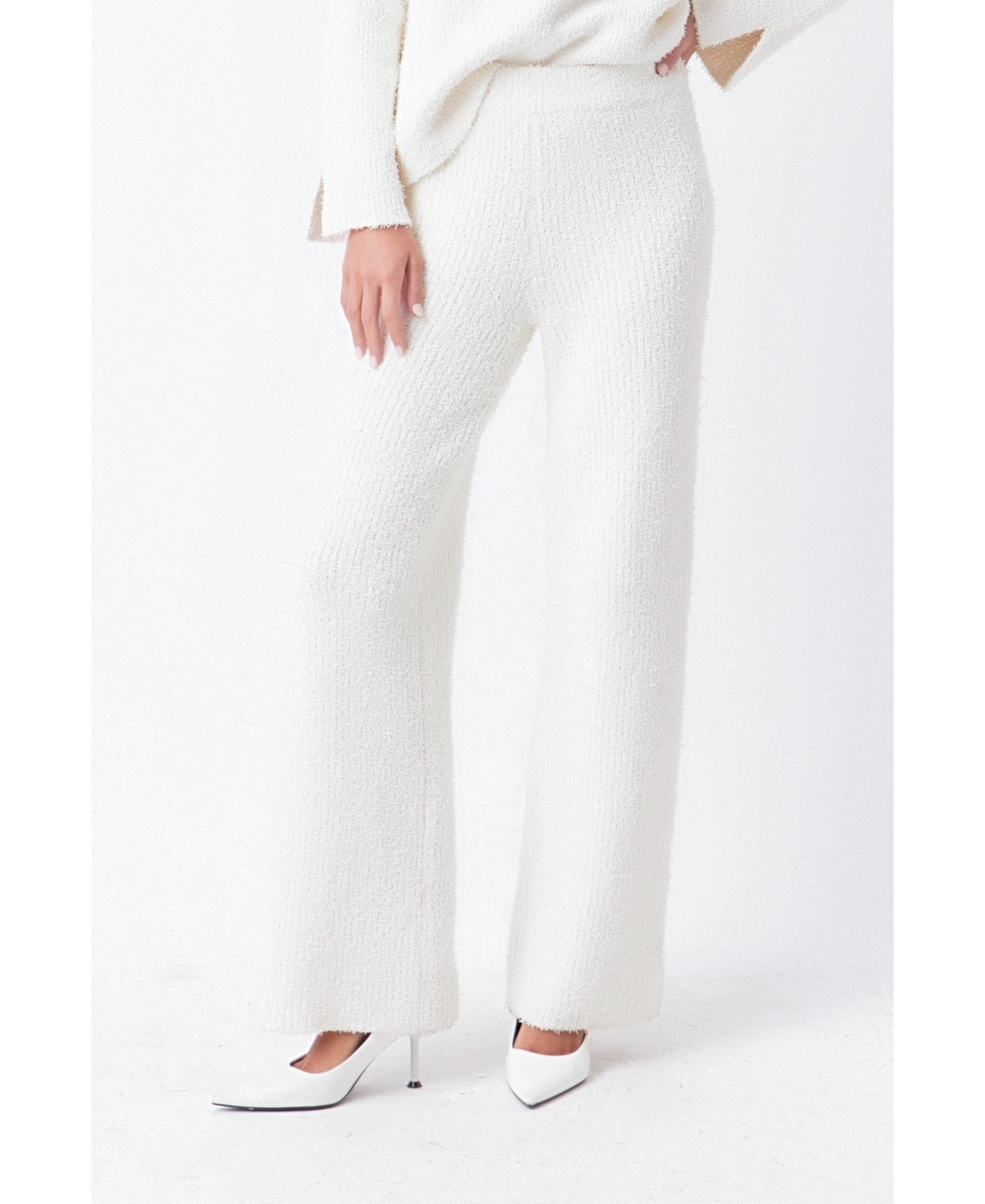 ENDLESS ROSE WOMEN'S TEXTURED FUZZY KNIT PANTS