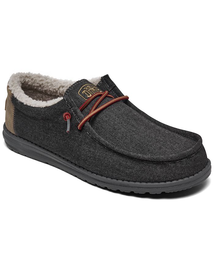 Hey Dude Men's Wally Black Shell Casual Slip-On Moccasin Sneakers from  Finish Line - Macy's