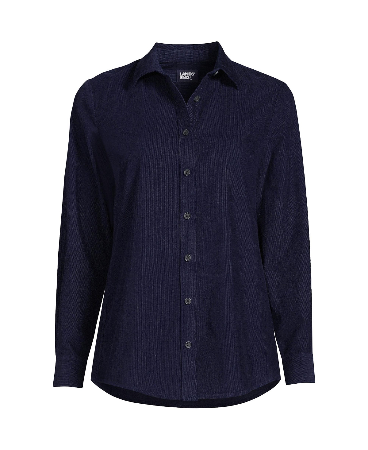 Lands' End Women's Pinwale Cord Long Sleeve Shirt