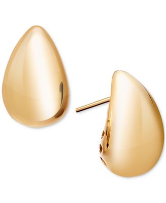 Macy's Polished Teardrop Dome Stud Earrings in 10k Gold, 5/8