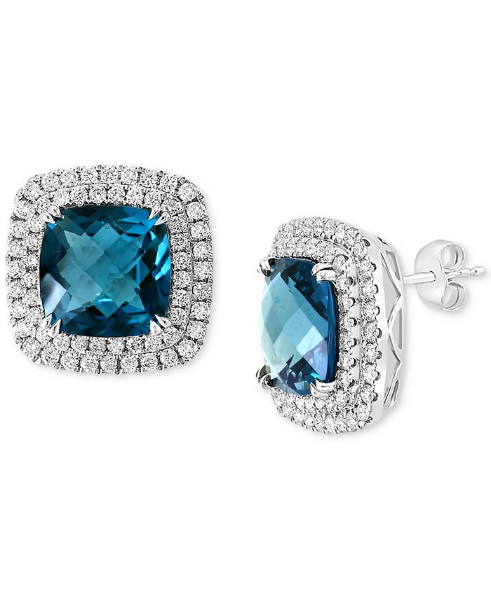 Macys blue 2025 topaz earrings