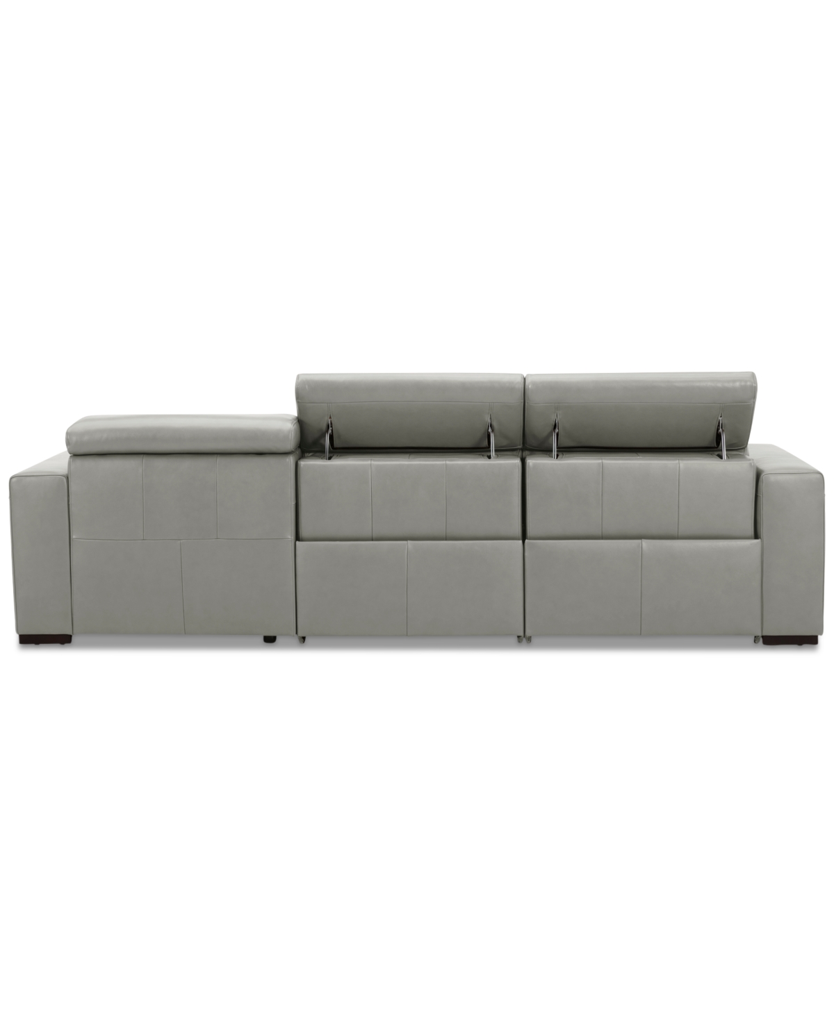 Nevio 3-Pc. Leather Sectional with 2 Power Recliners, Headrests and Chaise, Created For Macy's