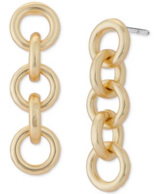Lucky Brand - Gold-Tone Chain Link Linear Drop Earrings