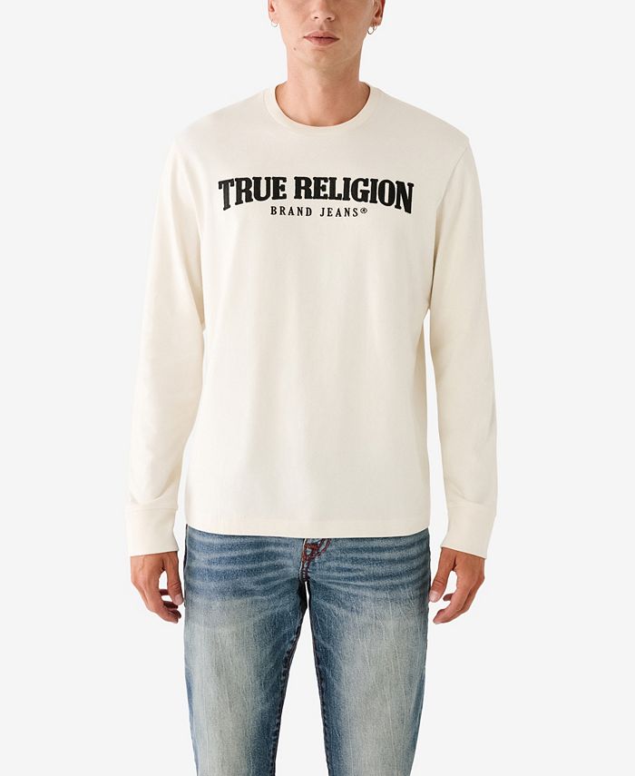 true religion long sleeve white shirt