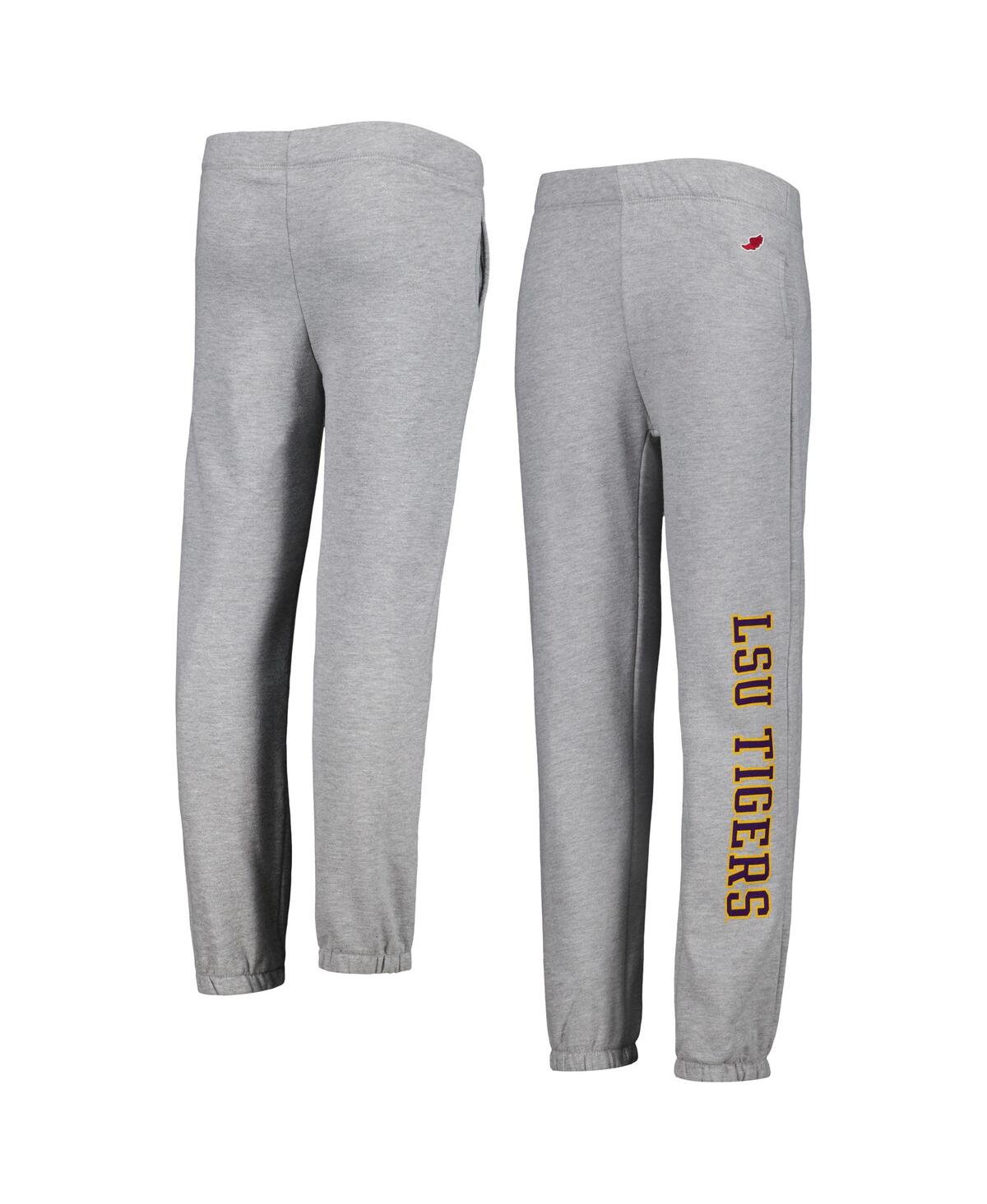 Shop League Collegiate Wear Big Boys  Gray Lsu Tigers Essential Pants