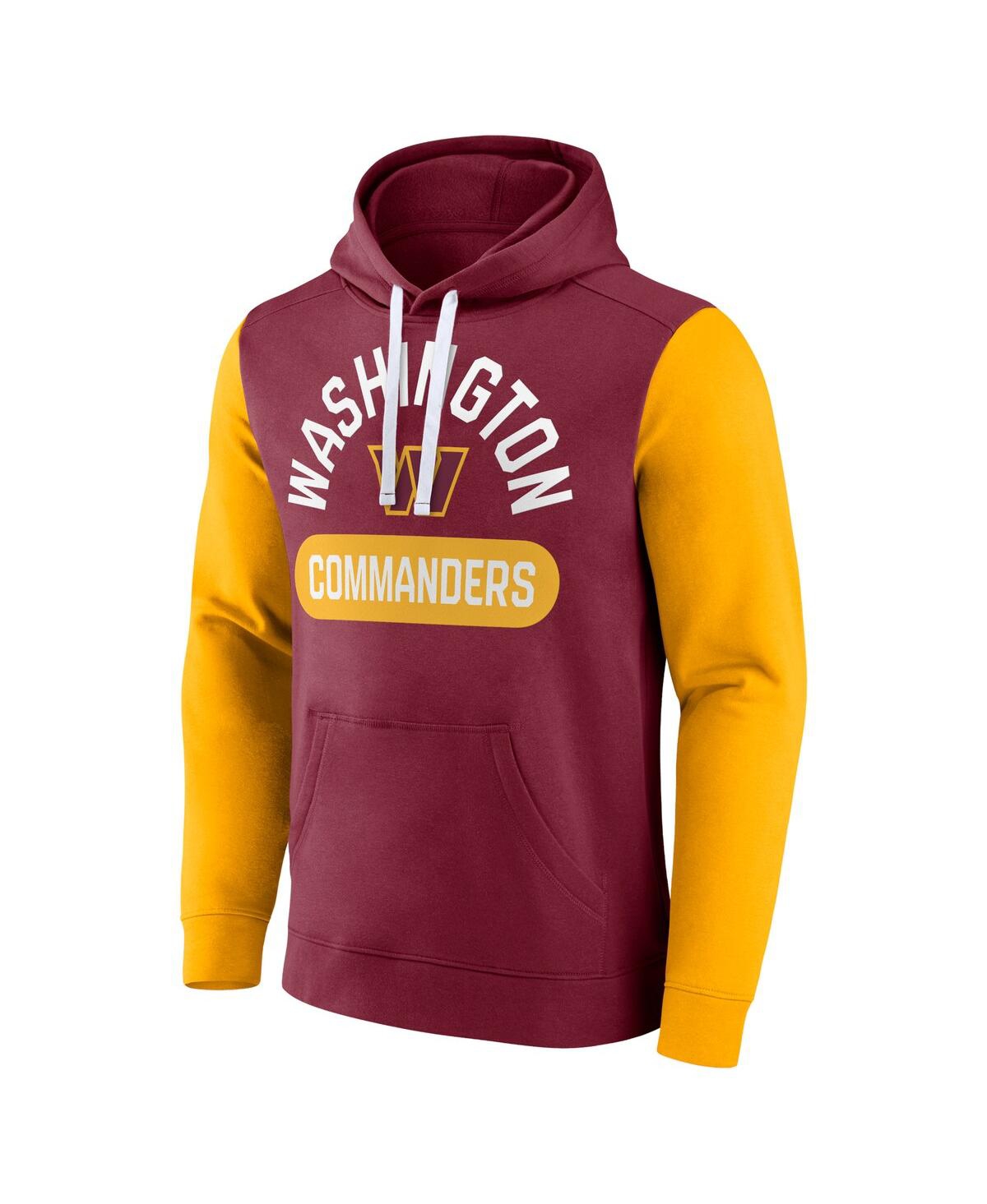 Shop Fanatics Men's  Burgundy Washington Commanders Extra Point Pullover Hoodie