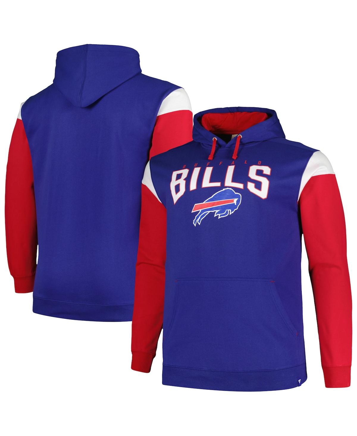 Shop Profile Men's  Royal Buffalo Bills Big And Tall Trench Battle Pullover Hoodie