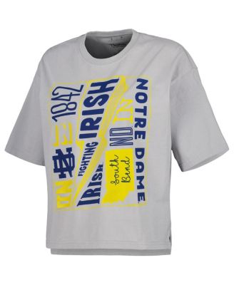 Women's Silver Notre Dame Fighting Irish Rock & Roll School of Rock T-shirt