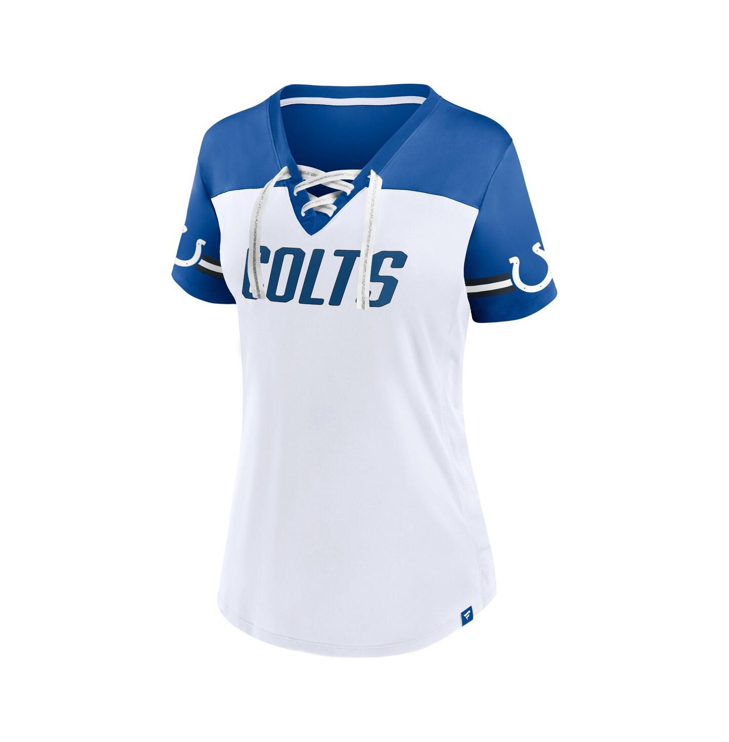 Женский топ Fanatics Jonathan Taylor White Indianapolis Colts Athena Name and Number V-Neck — фото 2