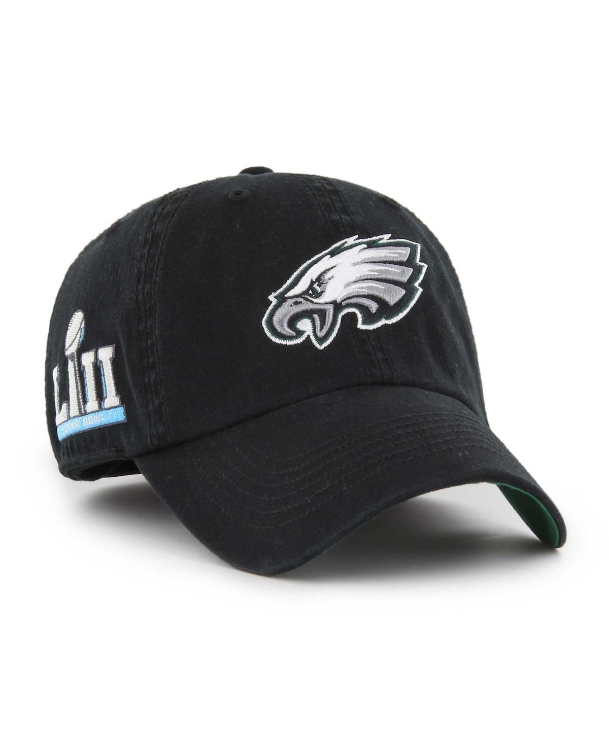 47 Brand Men's ' Black Philadelphia Eagles Sure Shot Franchise Fitted Hat