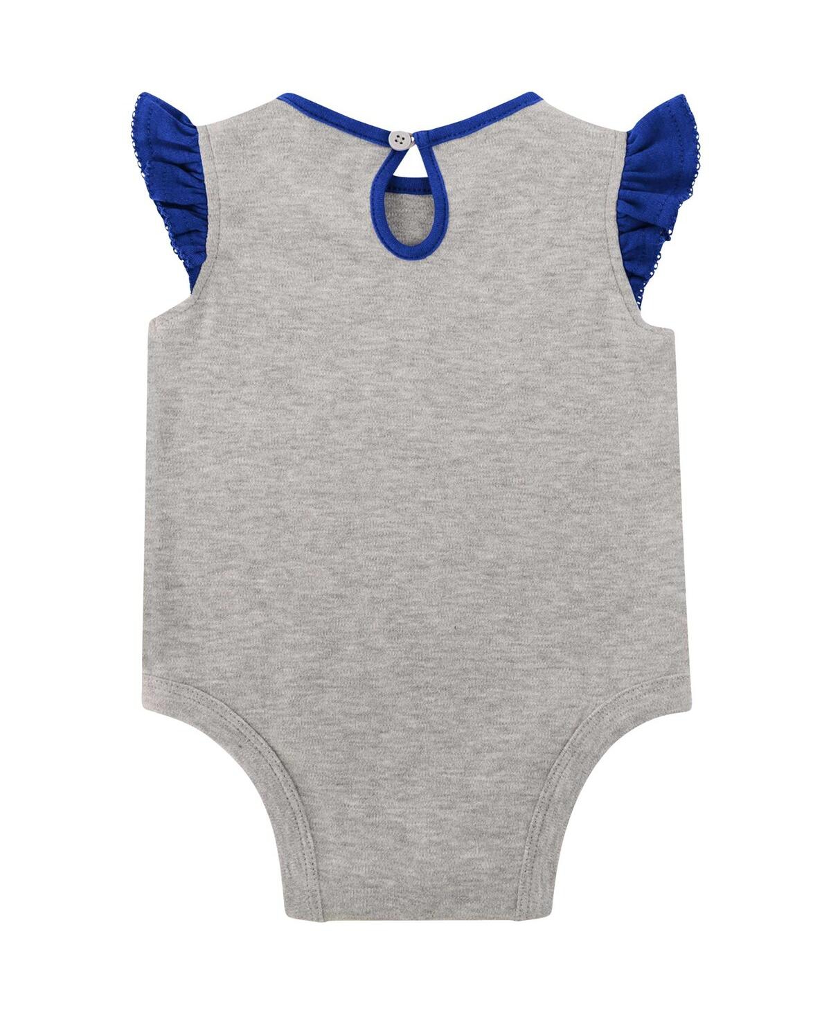 Girls NewbornFlorida Gators All Dolled Up Bodysuit, Skirt and Bootie Set - Heather Gray