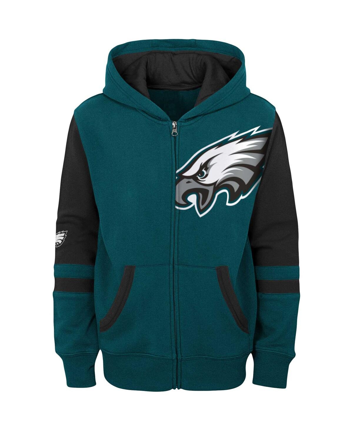 Big BoysPhiladelphia Eagles Colorblock Full-Zip Hoodie - Green