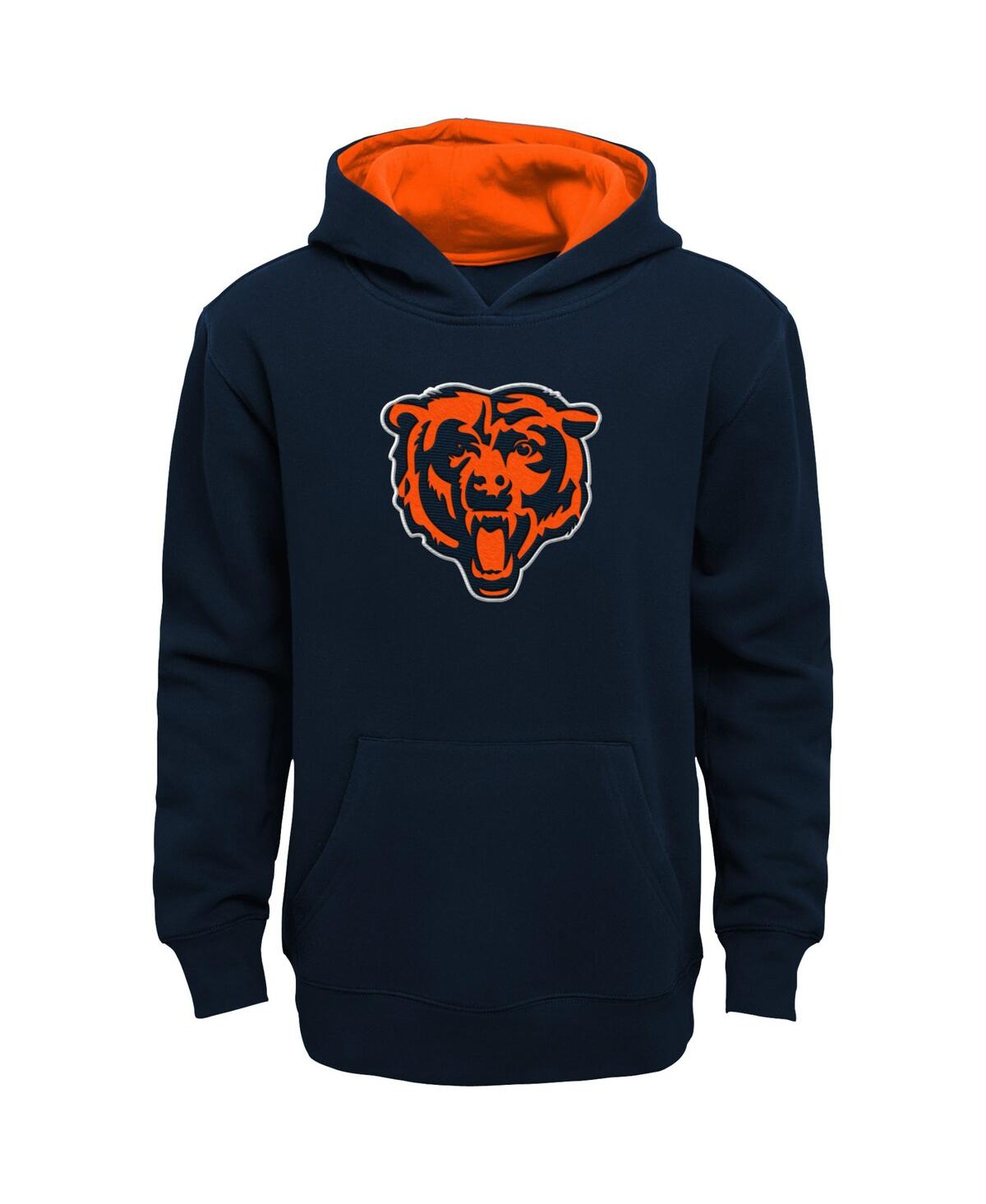 OUTERSTUFF BIG BOYS NAVY CHICAGO BEARS PRIME PULLOVER HOODIE